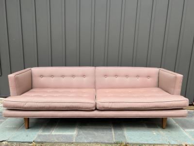 Edward Wormley Stylish Petite Edward Wormley for Dunbar Walnut Sofa Miid Century