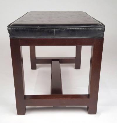 Edward Wormley Two Pairs of Solid Mahogany Stools by Edward Wormley for Dunbar