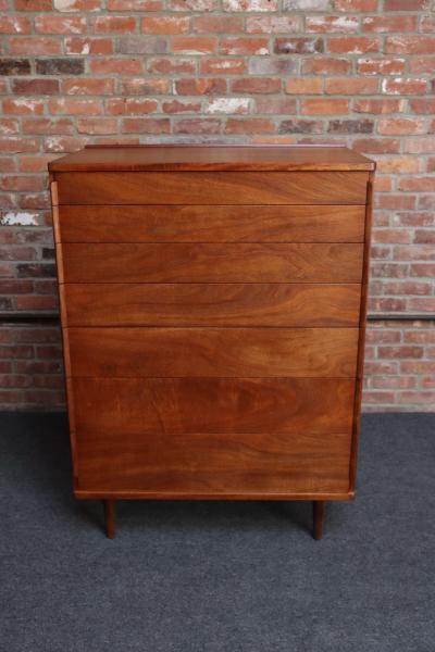 Edward Wormley Vintage Mahogany Highboy Chest of Drawers Dresser by Edward Wormley for Dunbar