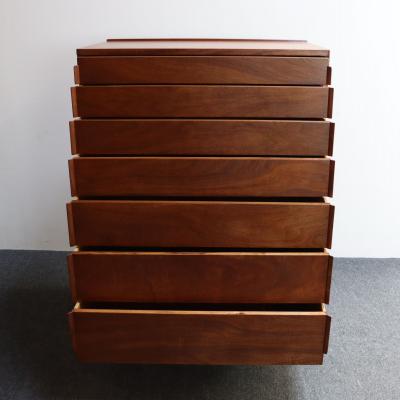Edward Wormley Vintage Mahogany Highboy Chest of Drawers Dresser by Edward Wormley for Dunbar