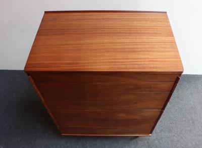 Edward Wormley Vintage Mahogany Highboy Chest of Drawers Dresser by Edward Wormley for Dunbar