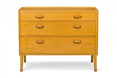 Edward Wormley for Dunbar American Mid Century Maple Three Drawer Slant Front Ch