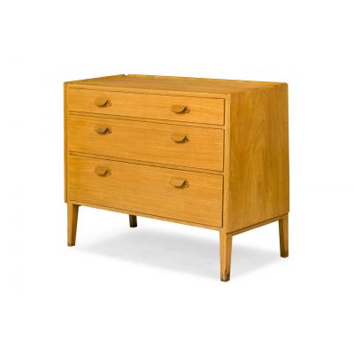 Edward Wormley for Dunbar American Mid Century Maple Three Drawer Slant Front Ch