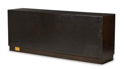 Edward Wormley for Dunbar Furniture American Mid Century Woven Front Dark Brown