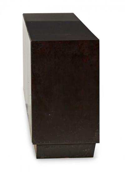 Edward Wormley for Dunbar Furniture American Mid Century Woven Front Dark Brown