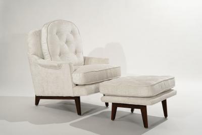 Edward Wormley for Dunbar Janus Collection Chair and Footstool C 1950s