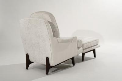 Edward Wormley for Dunbar Janus Collection Chair and Footstool C 1950s