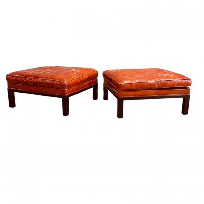 Edward Wormley for Dunbar Leather Ottomans Model 5314 1960