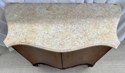 Edwardian Adams Style Marble Top Curved Front Finely Detailed Commode
