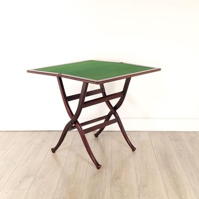 Edwardian English Mahogany Folding Coaching Table early 20th century