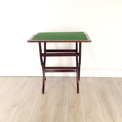 Edwardian English Mahogany Folding Coaching Table early 20th century