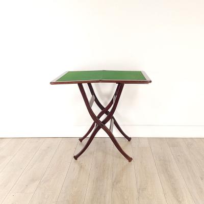 Edwardian English Mahogany Folding Coaching Table early 20th century