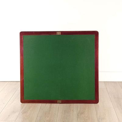 Edwardian English Mahogany Folding Coaching Table early 20th century