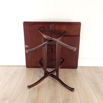 Edwardian English Mahogany Folding Coaching Table early 20th century