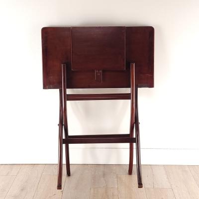 Edwardian English Mahogany Folding Coaching Table early 20th century