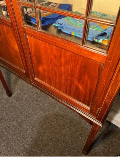 Edwardian Mahogany Vitrine Cabinet