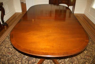 Edwardian Period Triple Pedestal Dining Table
