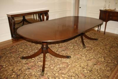 Edwardian Period Triple Pedestal Dining Table