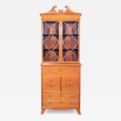 Edwardian Satinwood And Inlaid Secretaire