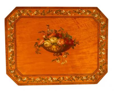 Edwardian Satinwood And Painted Wine Cooler