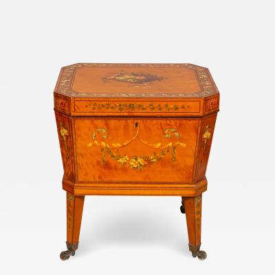 Edwardian Satinwood And Painted Wine Cooler