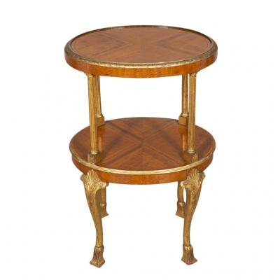 Edwardian Satinwood and Gilded Table