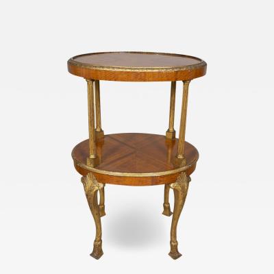 Edwardian Satinwood and Gilded Table