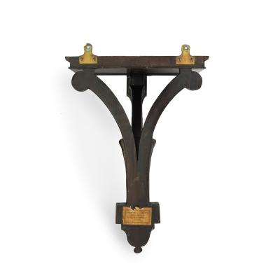 Edwards Roberts A late Victorian mahogany wall bracket for a clock by Edwards and Roberts