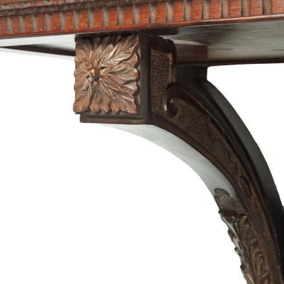 Edwards Roberts A late Victorian mahogany wall bracket for a clock by Edwards and Roberts