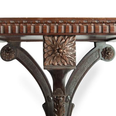 Edwards Roberts A late Victorian mahogany wall bracket for a clock by Edwards and Roberts