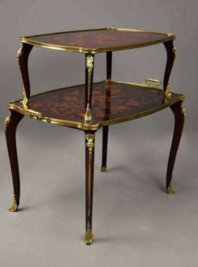 Edwards Roberts Fine quality late 19thc French style etagere by Edwards Roberts