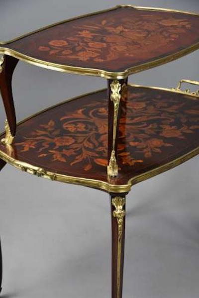 Edwards Roberts Fine quality late 19thc French style etagere by Edwards Roberts