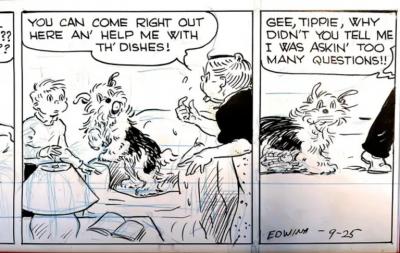 Edwina Dumm Tippie Comic Strip Original Art Female Cartoonist