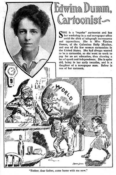 Edwina Dumm Tippie Comic Strip Original Art Female Cartoonist