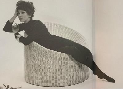 Eero Aarnio Eero Aarnio Sizable Elephant Boot Lounge Chair Rattan Wicker Asko 1960s