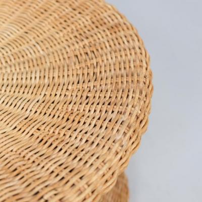 Eero Aarnio Set of Two Eero Aarnio Mushroom Juttu Stools In Rattan Wicker Asko 1960s