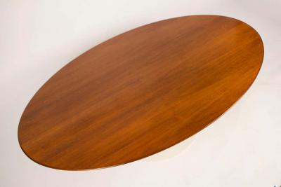 Eero Saarinen 1960s Eero Saarinen Oval Walnut Coffee Table for Knoll
