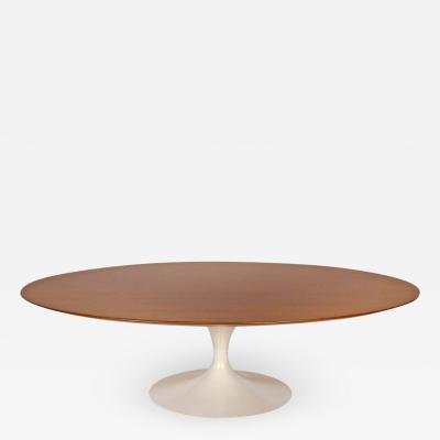 Eero Saarinen 1960s Eero Saarinen Oval Walnut Coffee Table for Knoll