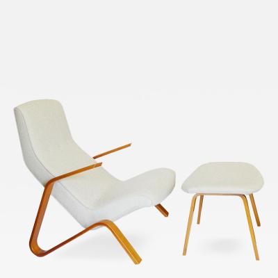 Eero Saarinen Early Eero Saarinen Grasshopper Chair Ottoman Knoll Associates 1946