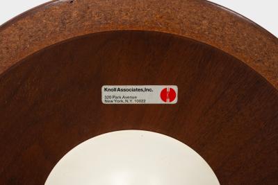 Eero Saarinen Early Eero Saarinen Tulip Side Tables c 1960 Walnut Tops Cast Iron Bases