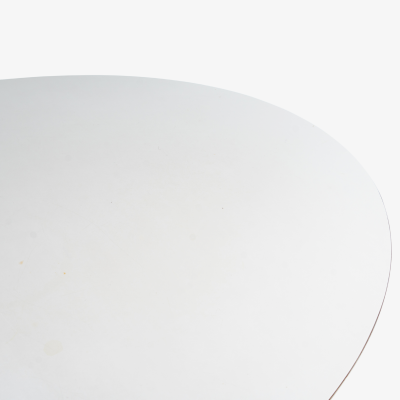 Eero Saarinen Early Eero Saarinen for Knoll Oval Pedestal Tulip Coffee Table in White Laminate
