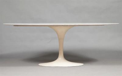 Eero Saarinen Eero Saarinen Oval Marble Top Dining Table for Knoll