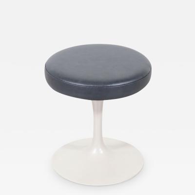 Eero Saarinen Eero Saarinen Tulip Stool with Grey Leather for Knoll