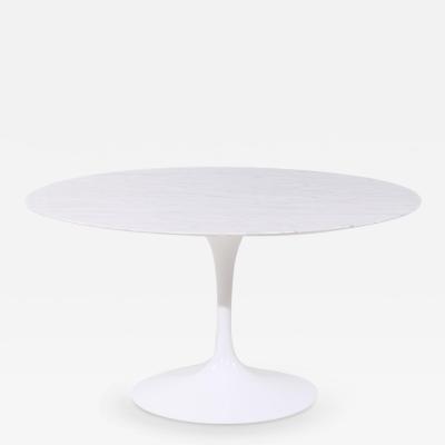 Eero Saarinen Eero Saarinen for Knoll Mid Century 54 Tulip Carrara Marble Dining Table