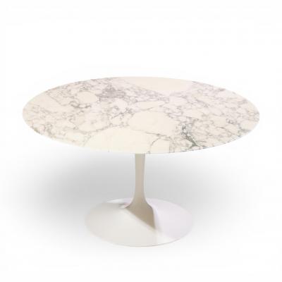 Eero Saarinen Eero Saarinen for Knoll Mid Century 54 Tulip Carrara Marble Dining Table