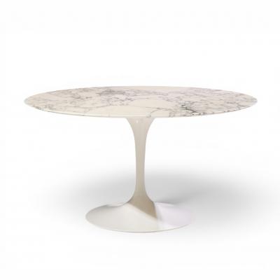 Eero Saarinen Eero Saarinen for Knoll Mid Century 54 Tulip Carrara Marble Dining Table