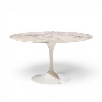 Eero Saarinen Eero Saarinen for Knoll Mid Century 54 Tulip Carrara Marble Dining Table