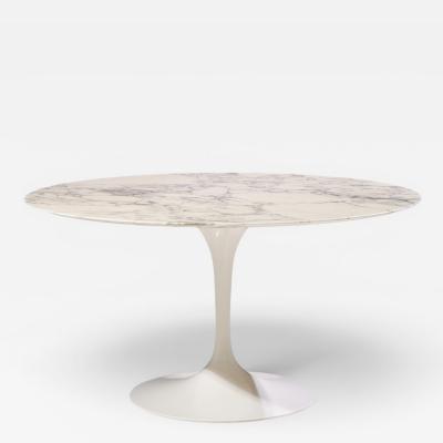 Eero Saarinen Eero Saarinen for Knoll Mid Century 54 Tulip Carrara Marble Dining Table