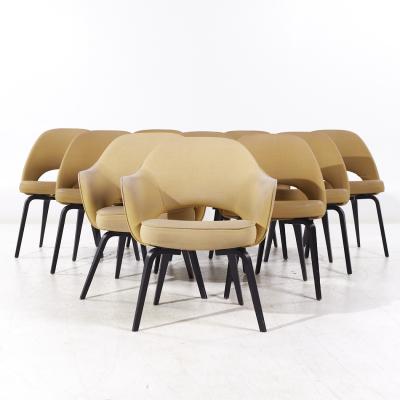 Eero Saarinen Eero Saarinen for Knoll Mid Century Bentwood Executive Dining Chairs Set of 10