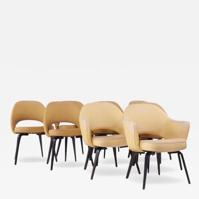 Eero Saarinen Eero Saarinen for Knoll Mid Century Bentwood Executive Dining Chairs Set of 10
